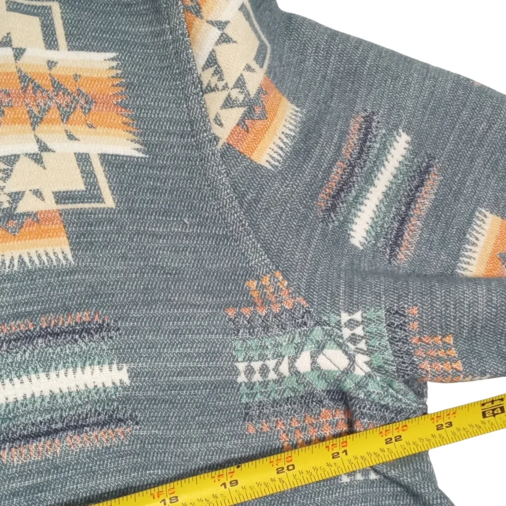 Pendleton Southwestern Print Hoodie Kangaroo Pocket Pullover Ranchwear Cabin Med - Picture 2 of 9